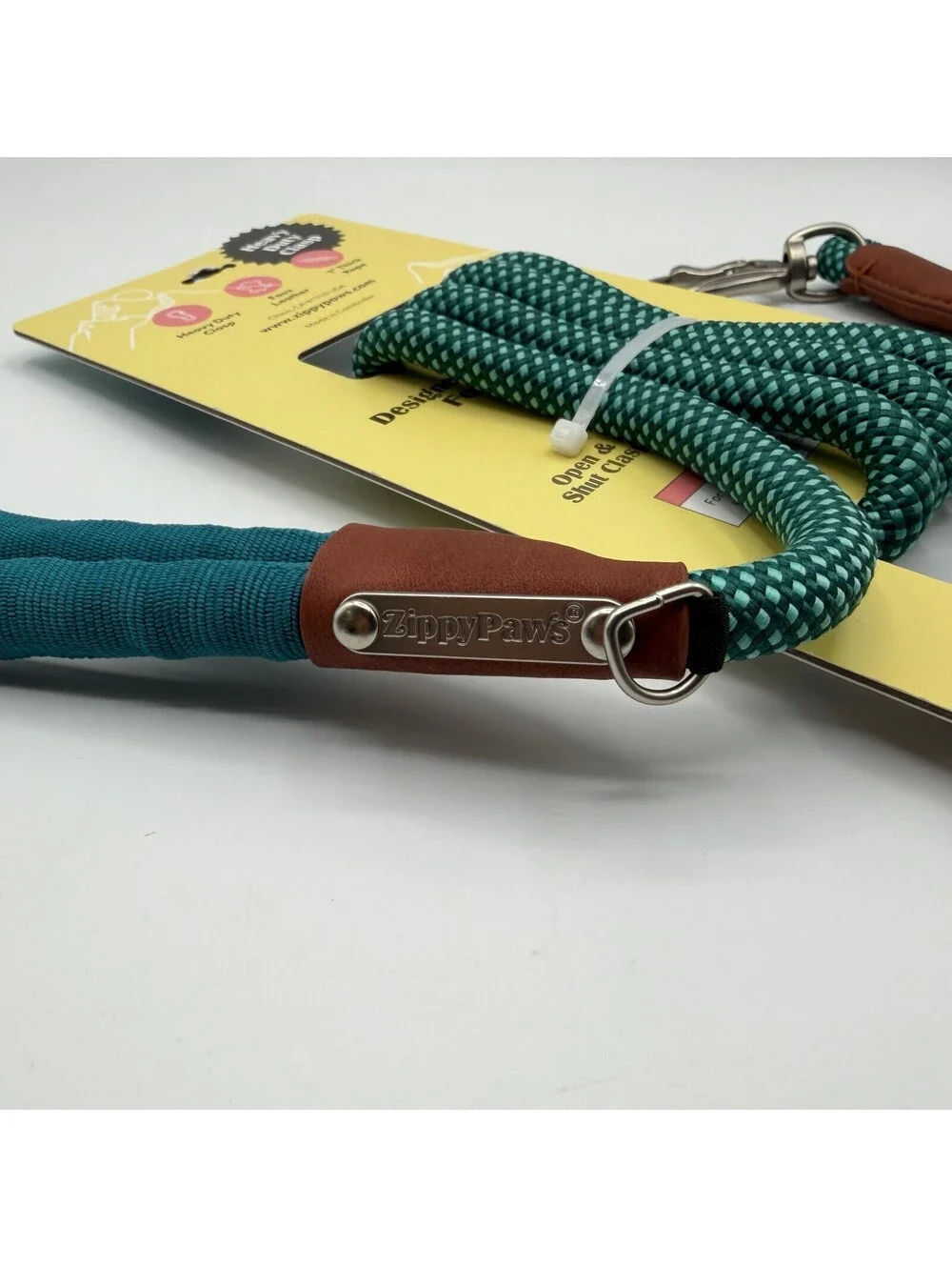 ZippyPaws Rope Leash 5 Foot Teal Dog Leash 1